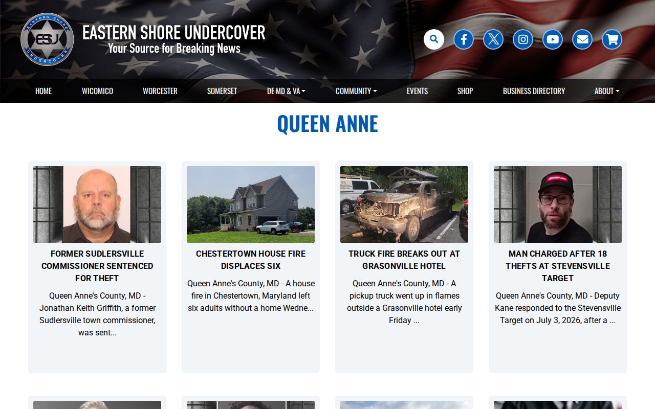 Eastern Shore Undercover Queen Anne's County crime news section